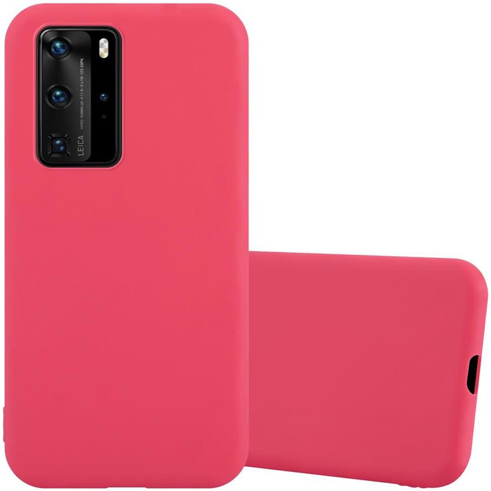 Custodia Compatibile Con Huawei P40 Pro In Candy Rosso - Coperchio Protettivo In Silicone Tpu Flessibile - Foto 1