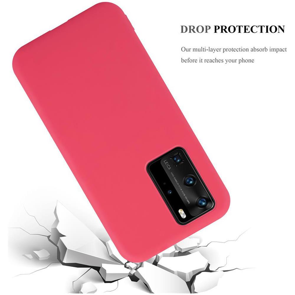 Custodia Compatibile Con Huawei P40 Pro In Candy Rosso - Coperchio Protettivo In Silicone Tpu Flessibile - Foto 8