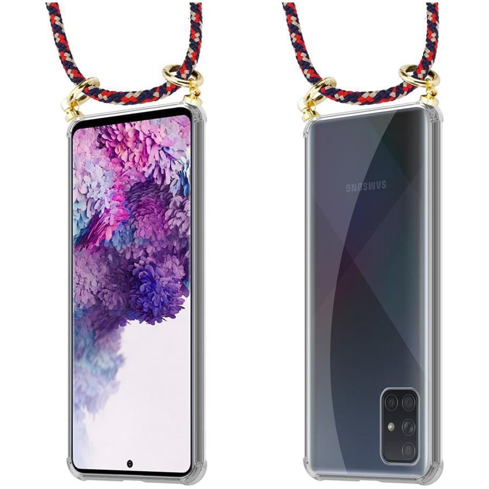Cadorabo Catena Di Telefoni Cellulari Compatibile Con Samsung Galaxy A51 In Rosso Blu Giallo - Coperchio Protettivo In Silicone Con Anelli D'oro, Cinturino In Corda E Custodia Staccabile - Foto 8
