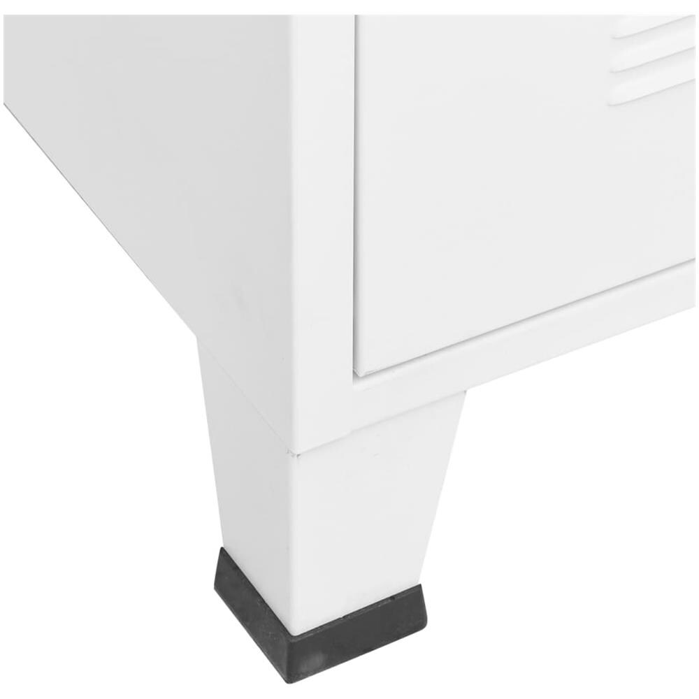 Mobile Tv Industriale Bianco 105x35x42 Cm In Metallo - Foto 8