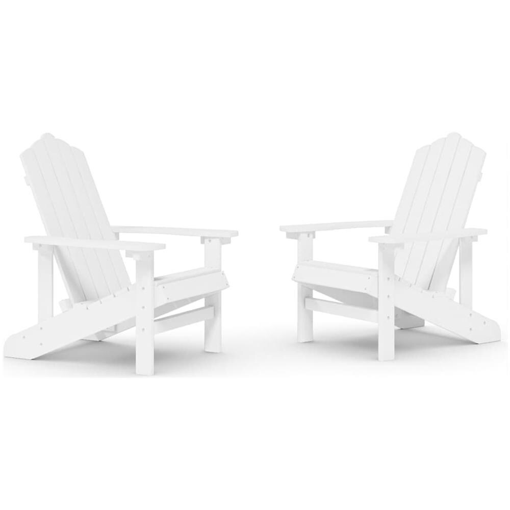 Sedie Da Giardino Adirondack 2 Pz In Hdpe Bianco - Foto 2