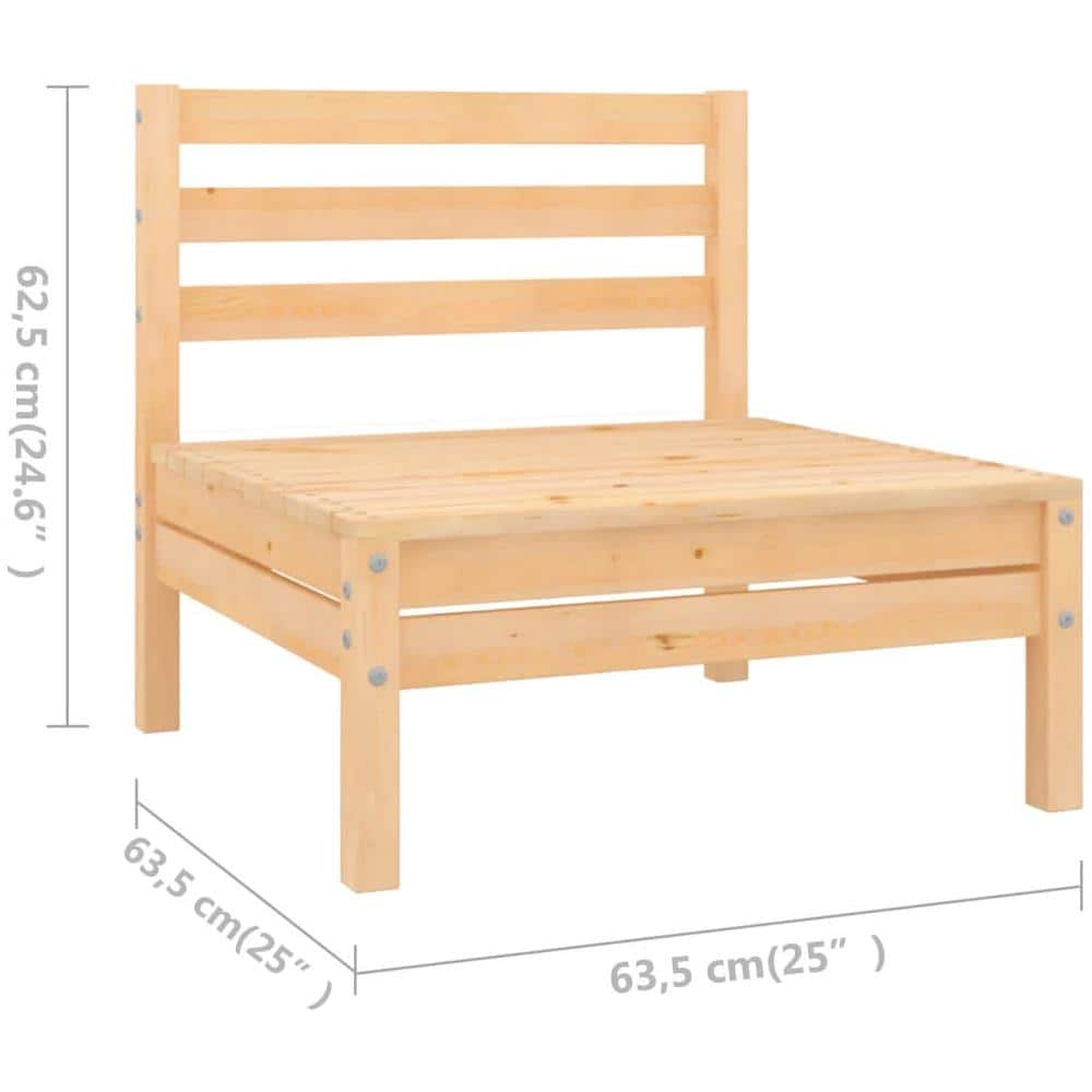 Set Salotto da Giardino 7 pz in Legno Massello di Pino - Foto 7