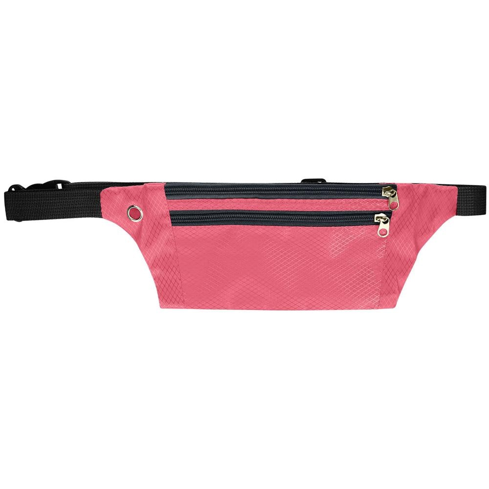 Marsupio Sportivo Multitasche Con Cerniera Bande Riflettenti Regolabile Rosa - Foto 1