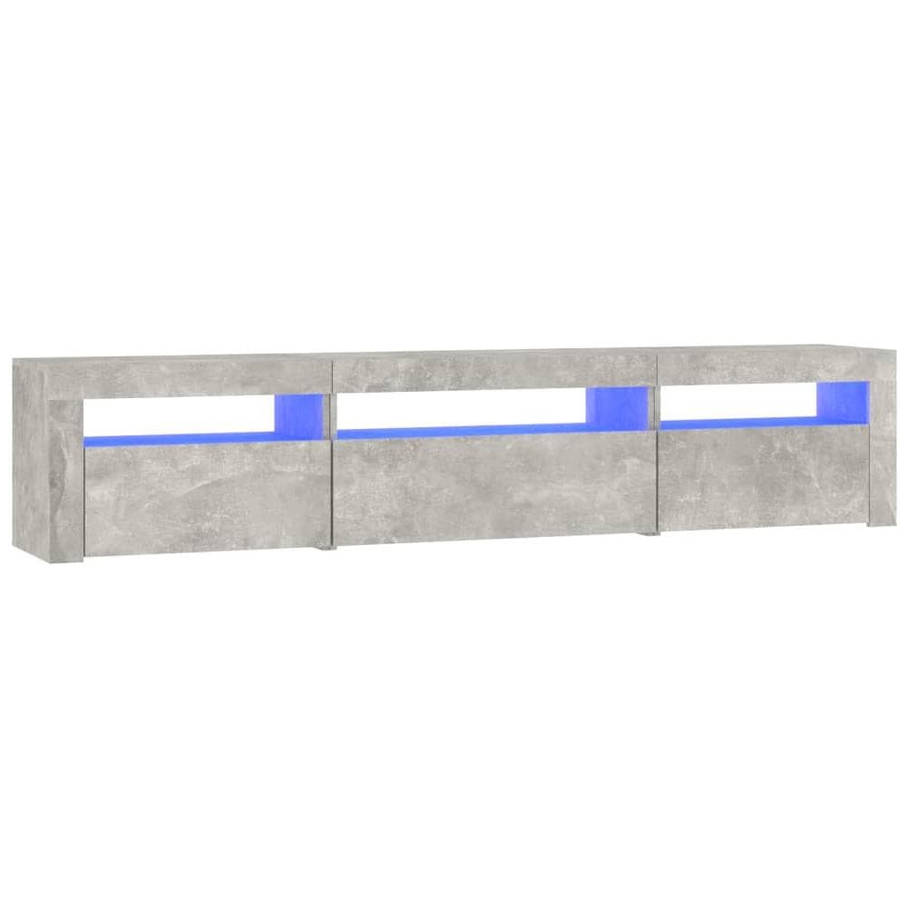 Mobile Porta TV con Luci LED Grigio Cemento 195x35x40 cm - Foto 2