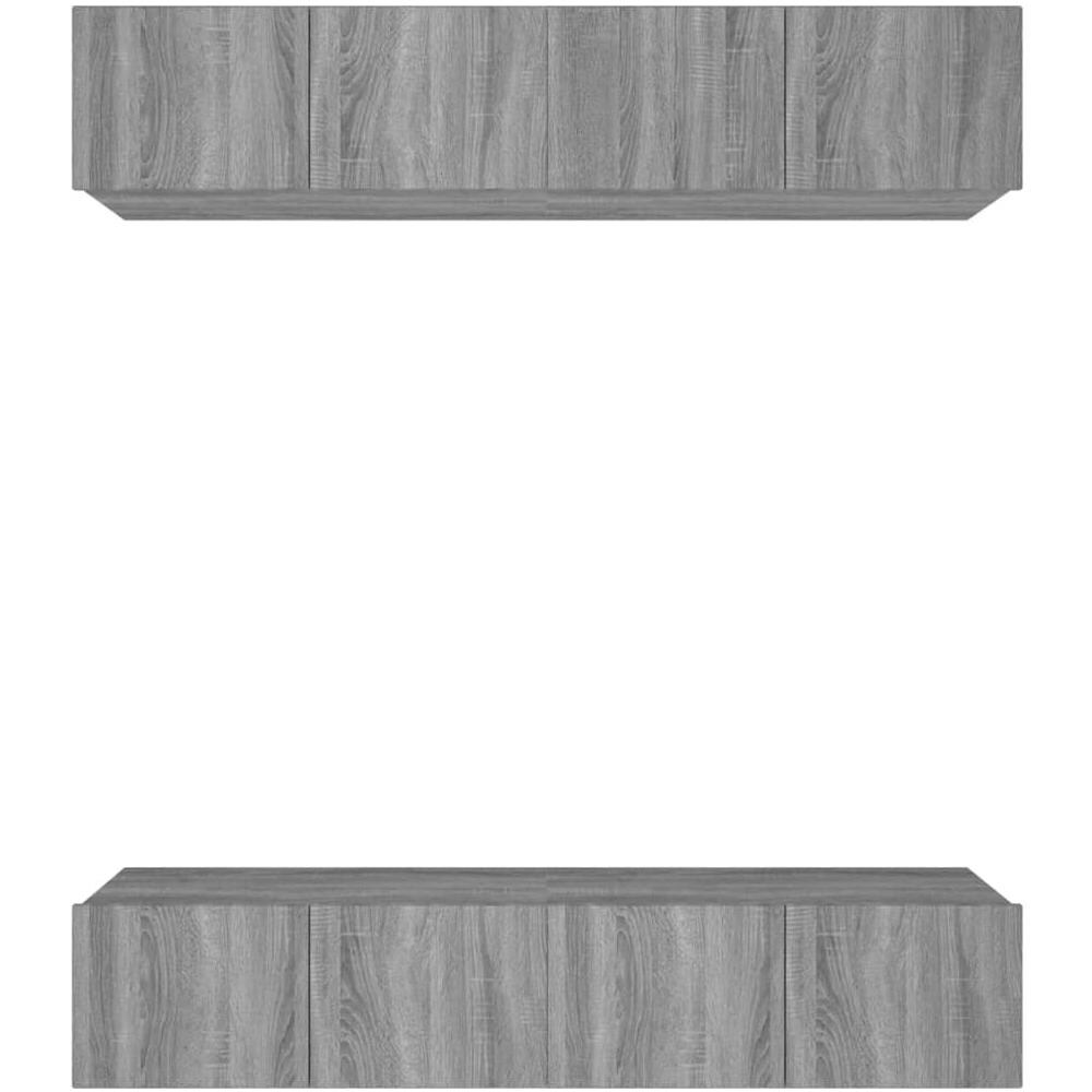 Mobili Tv 4 Pz Grigi Sonoma 80x30x30 Cm In Legno Multistrato - Foto 2