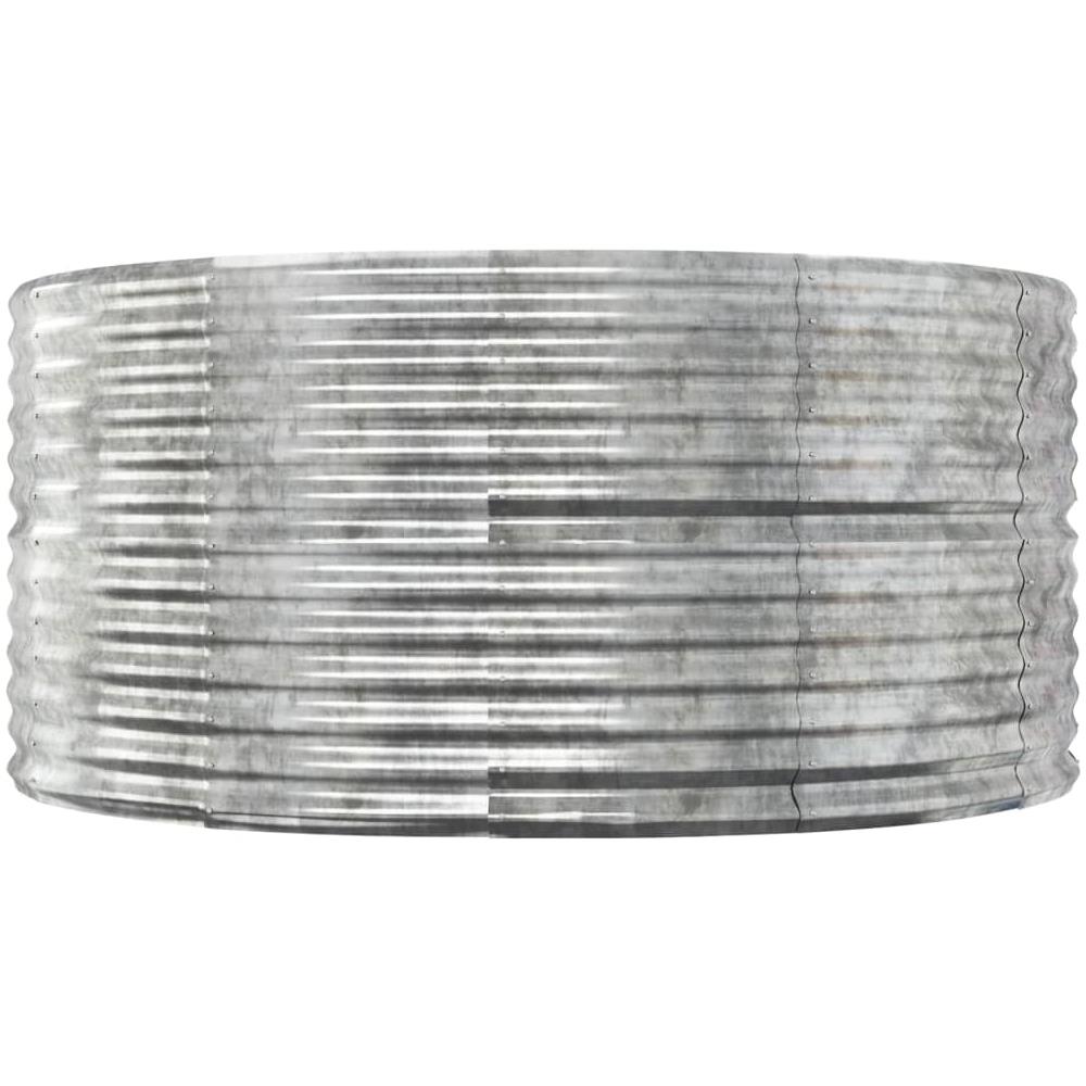 Letto Giardino Acciaio Verniciato Polvere 140x140x68 cm Argento - Foto 2