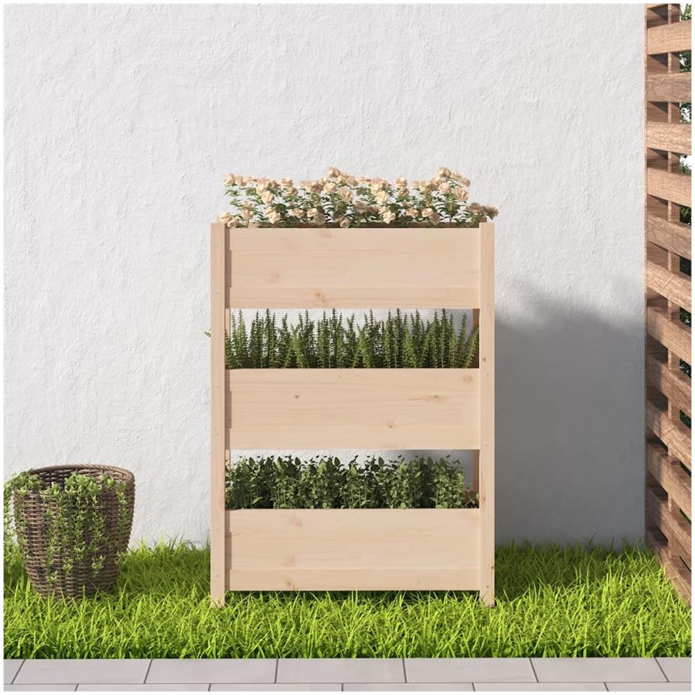 Fioriera 77x25x104,5 Cm In Legno Massello Di Pino - Foto 2