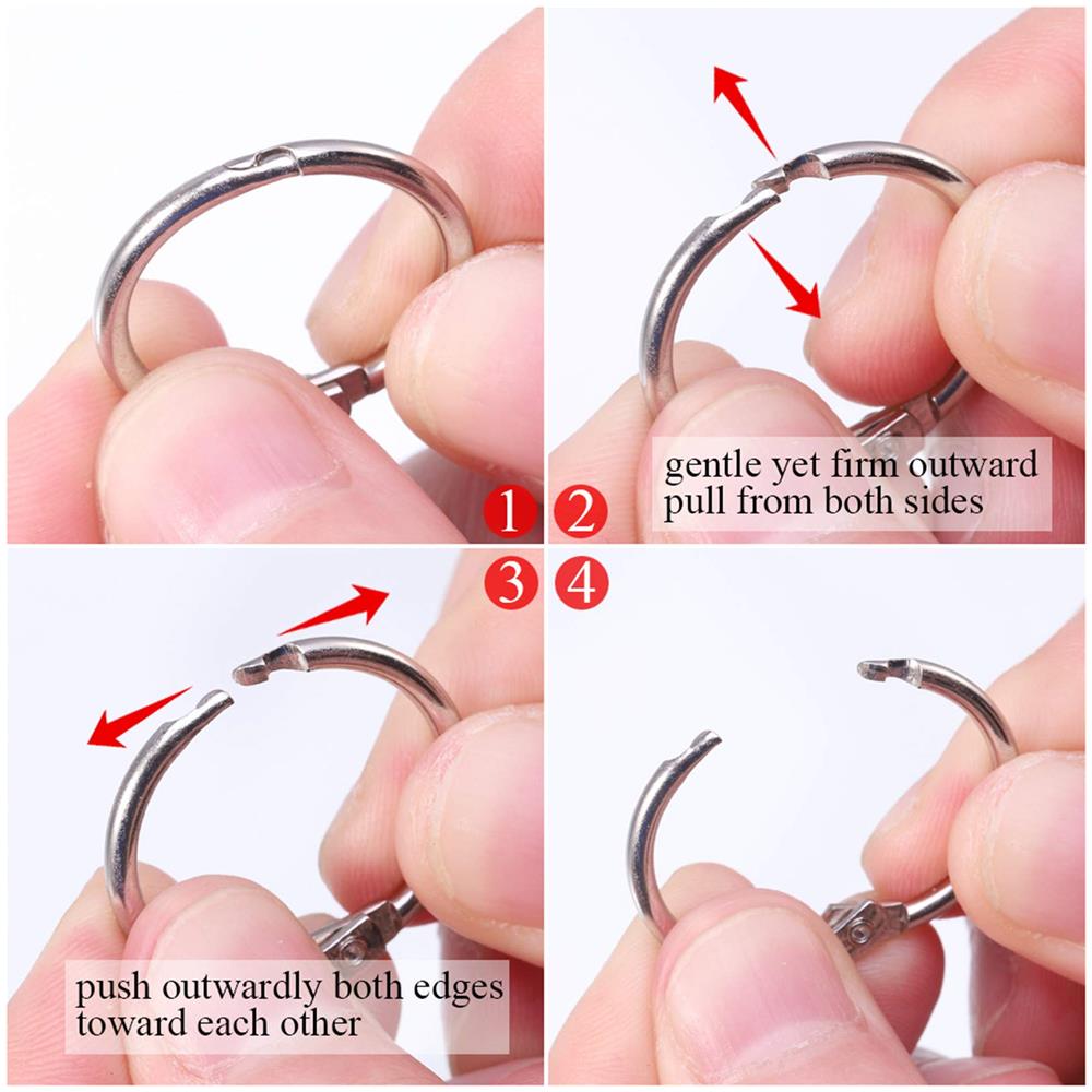 Anelli Per Tende Apribili / Anelli In Metallo 10 Pz Silver 15 Mm - Foto 2