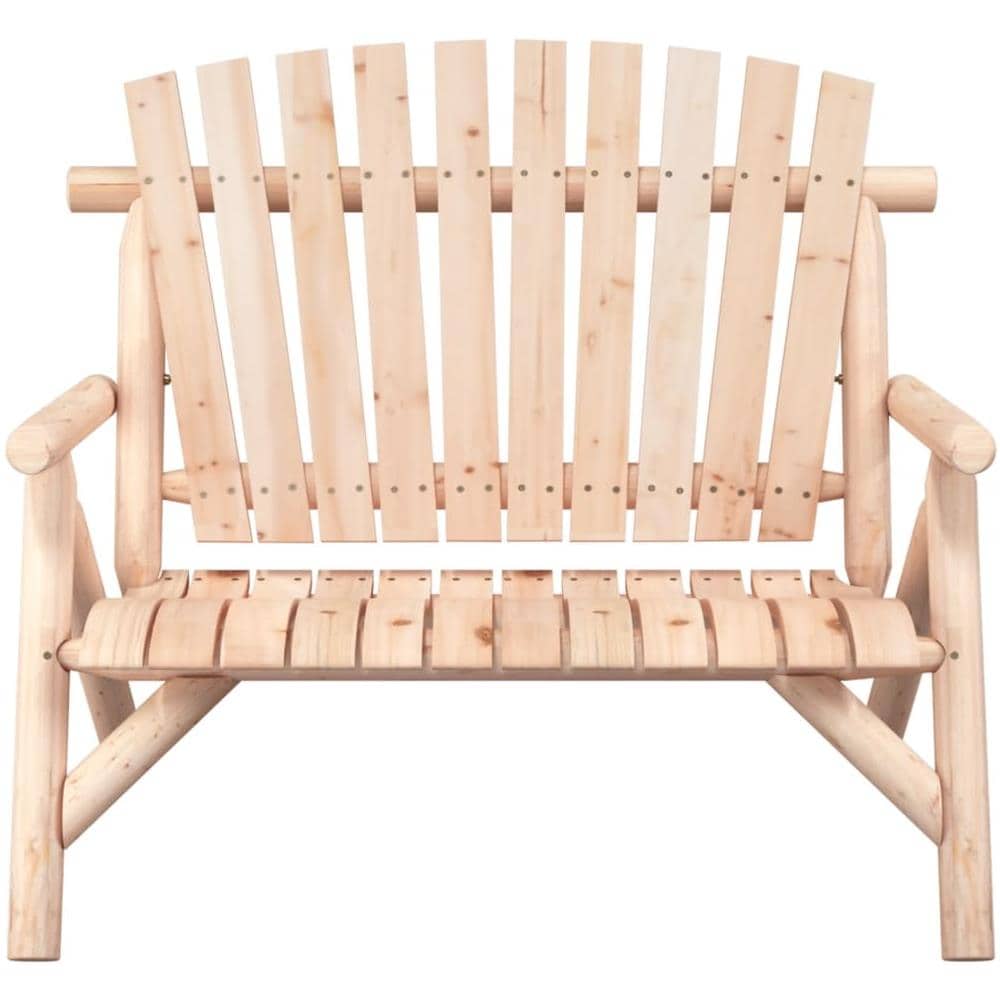 Panca Giardino 2 Posti 119x85x98cm Legno Massello Abete Rosso - Foto 2