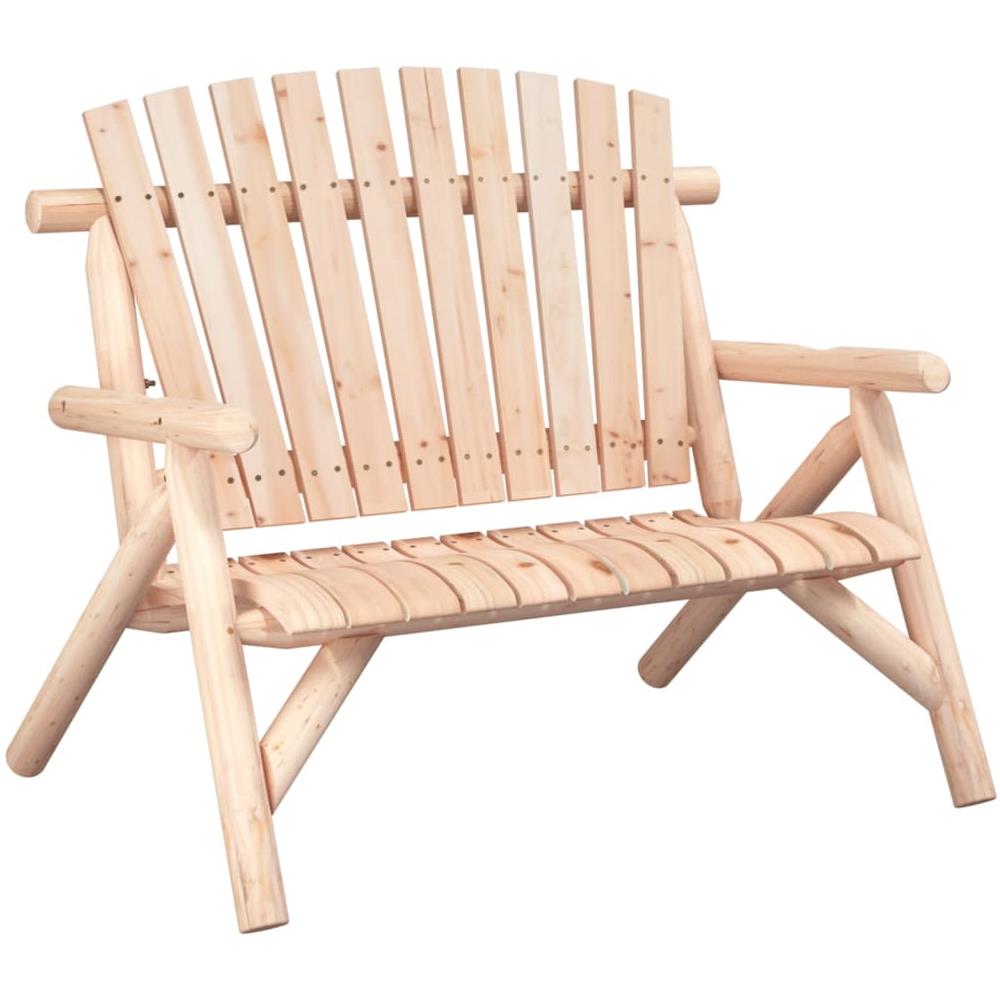 Panca Giardino 2 Posti 119x85x98cm Legno Massello Abete Rosso - Foto 1