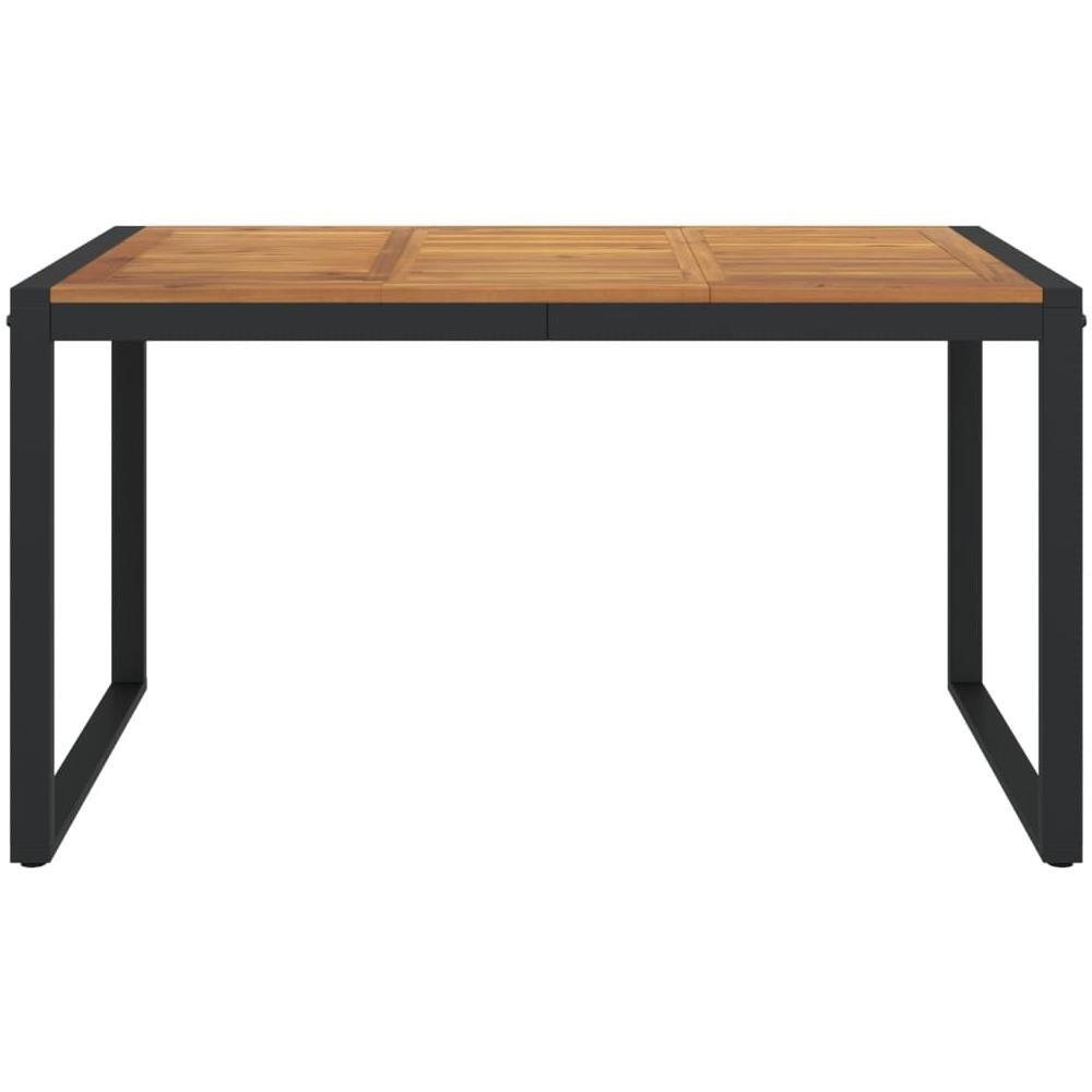 Tavolo Giardino Con Gambe A U 140x80x75cm Legno Massello Acacia - Foto 3