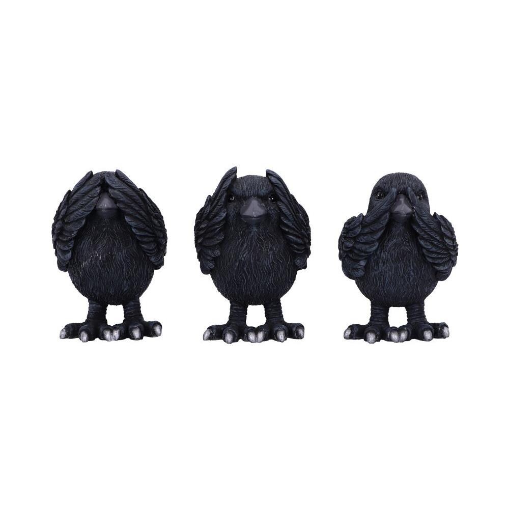 Tre Corvi Saggi Figurine 8.7 Cm - Foto 1