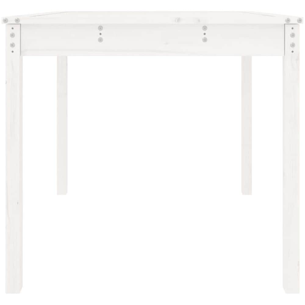 Tavolo Da Giardino Bianco 82,5x82,5x76cm Legno Massello Di Pino - Foto 7