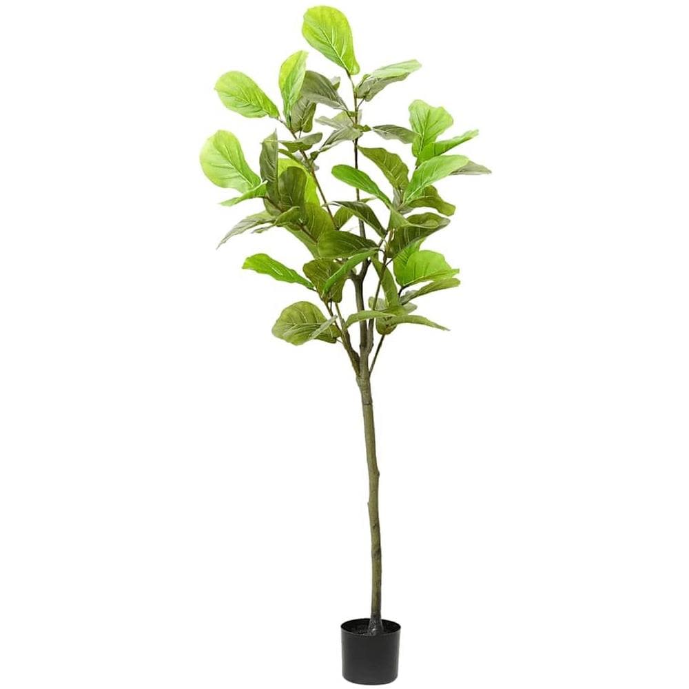 Albero di Ficus Artificiale 48 Foglie 165 cm Verde - Foto 1