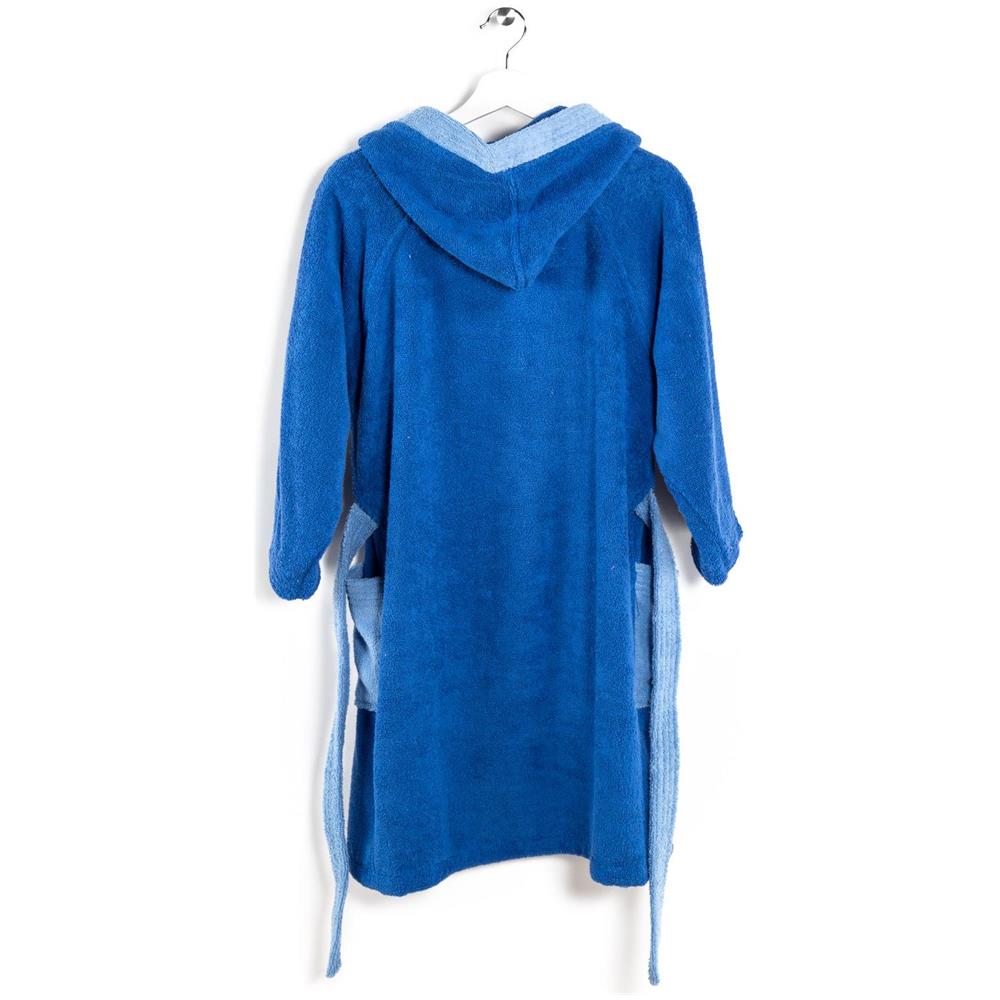 Accappatoio Con Cappuccio Spugnissima Young In Cotone Colore Blu Misura 12-14 Anni - Foto 1