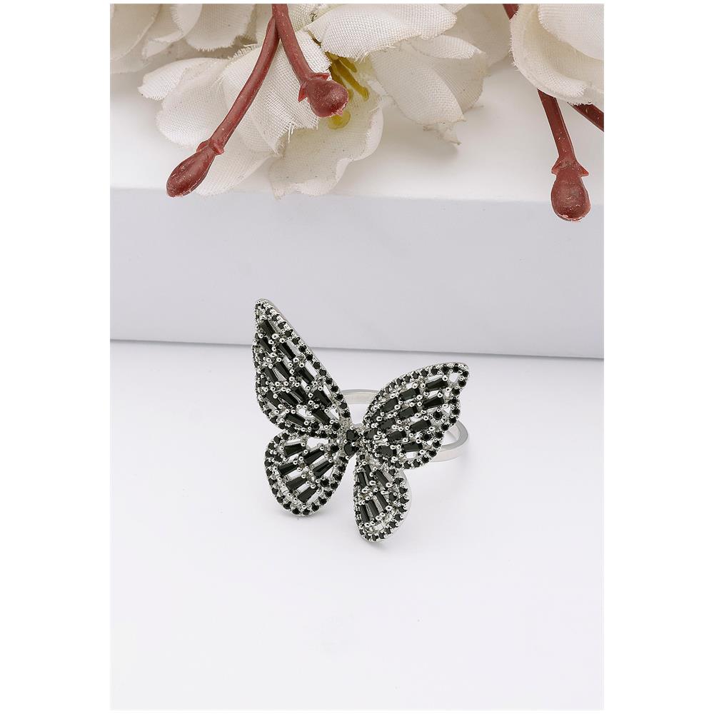 Anello Farfalla Capricciosa Scintillante - Taglia Unica - Foto 1