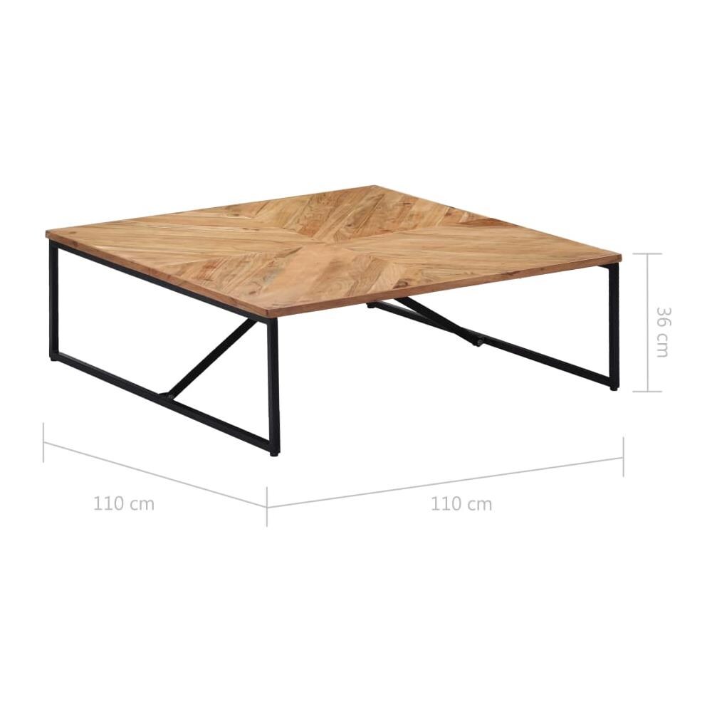 Tavolino Da Caffè 110x110x36 Cm Legno Massello Di Acacia - Foto 8