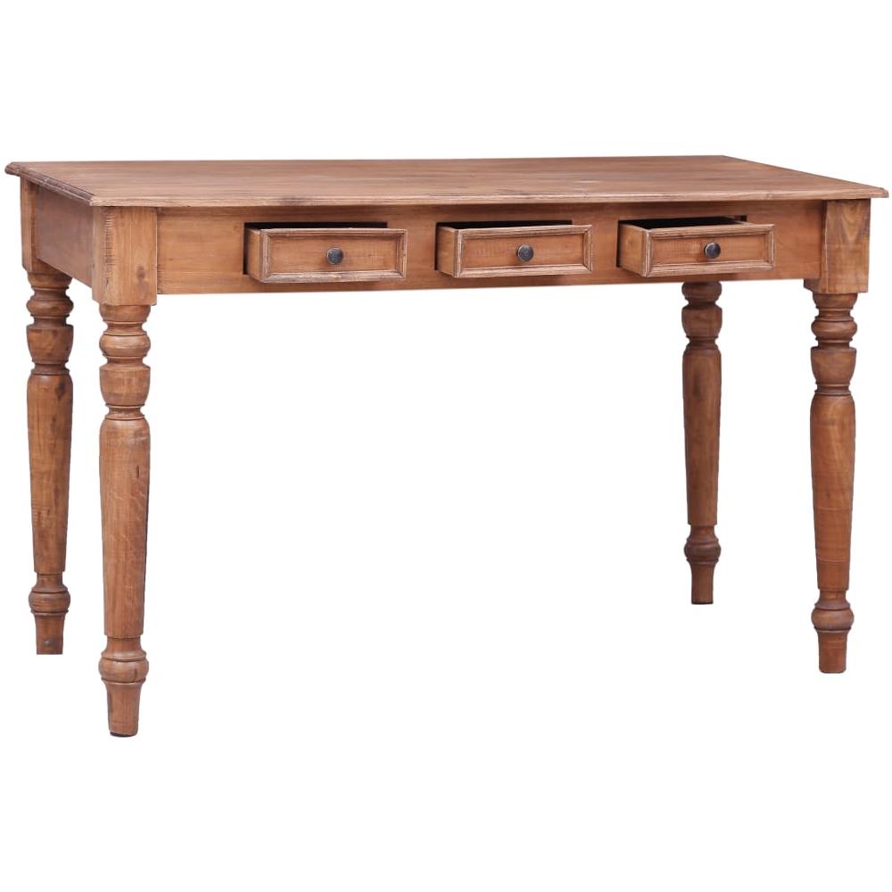 Scrivania Con Cassetti 117x57x75 Cm Legno Massello Di Recupero - Foto 2