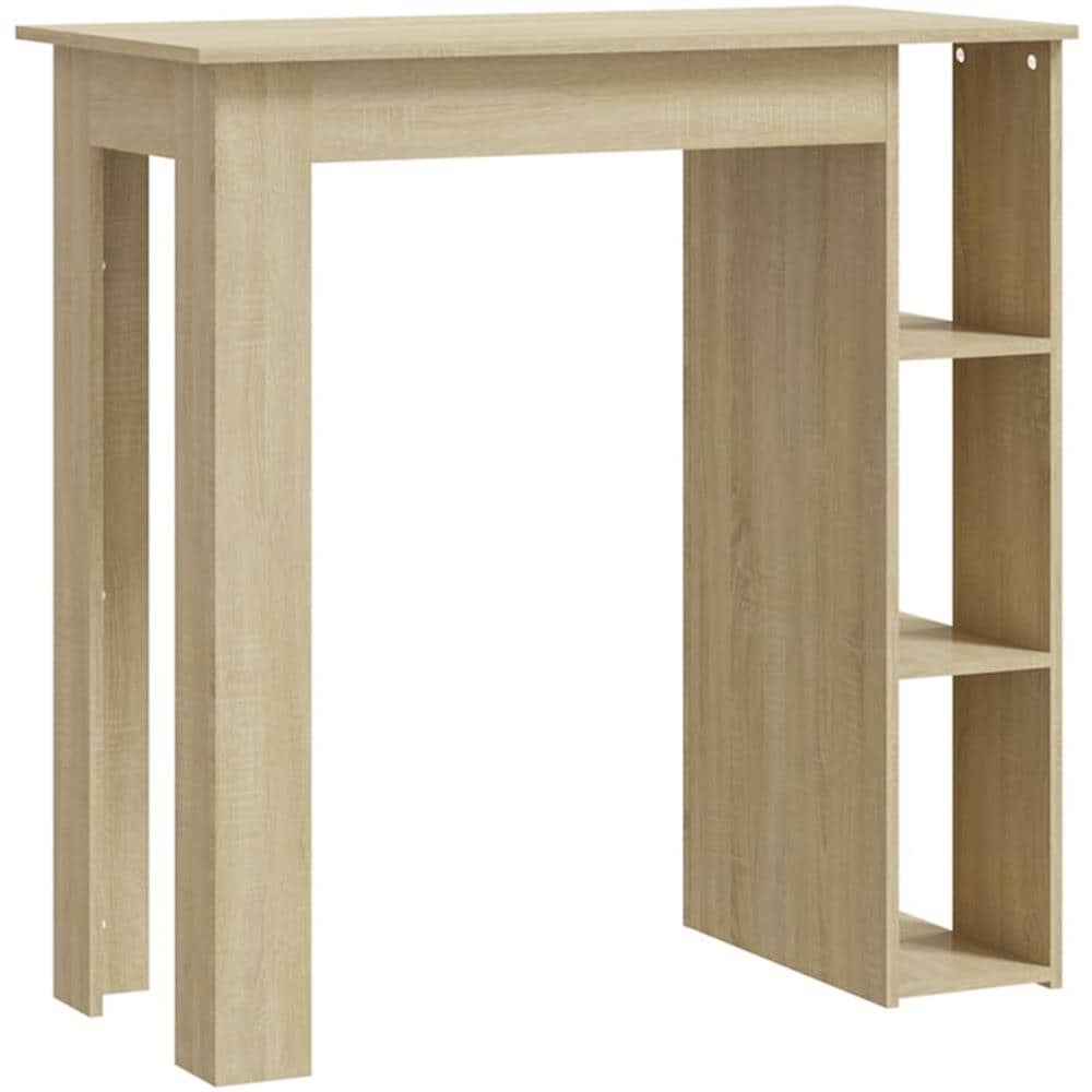 Tavolino da Bar con Ripiani Sonoma 102x50x103,5cm in Truciolato - Foto 2