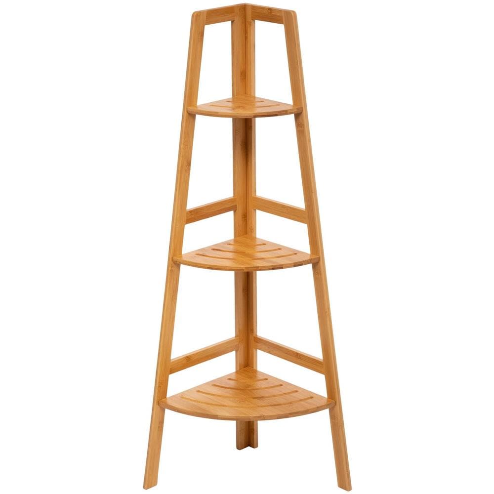 Libreria Bagno Angolare, Bambù, 3 Livelli - Foto 1