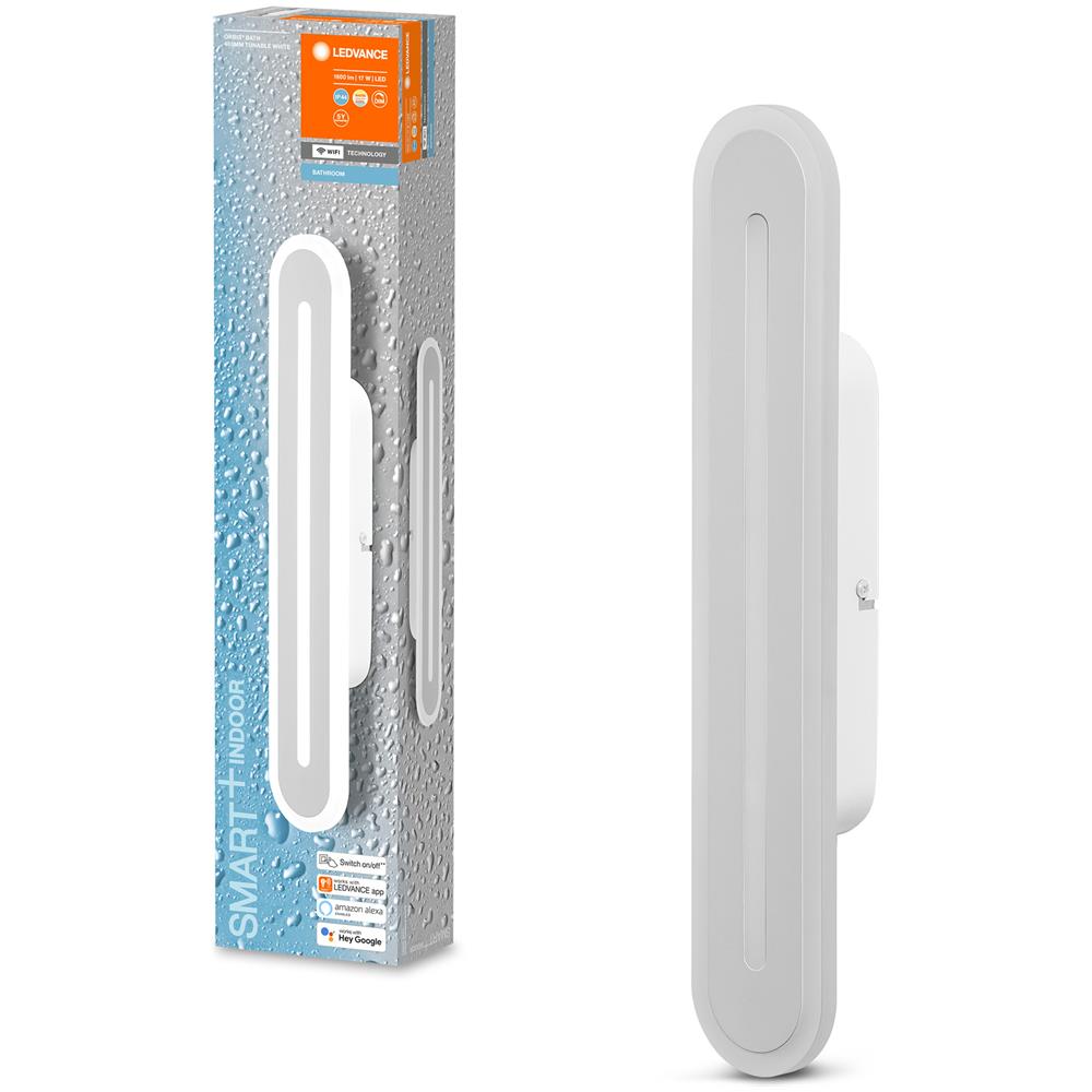 Ledvance Apparecchio Di Illuminazione: Per Soffitto, Bathroom Decorative Ceiling And Wall With Wifi Technology / 17 W, 220…240 V, Ampiezza Fascio Luminoso: 110, Tunable White, 3000…6500 K, Materiale Del Corpo: Steel, Ip44 - Foto 2