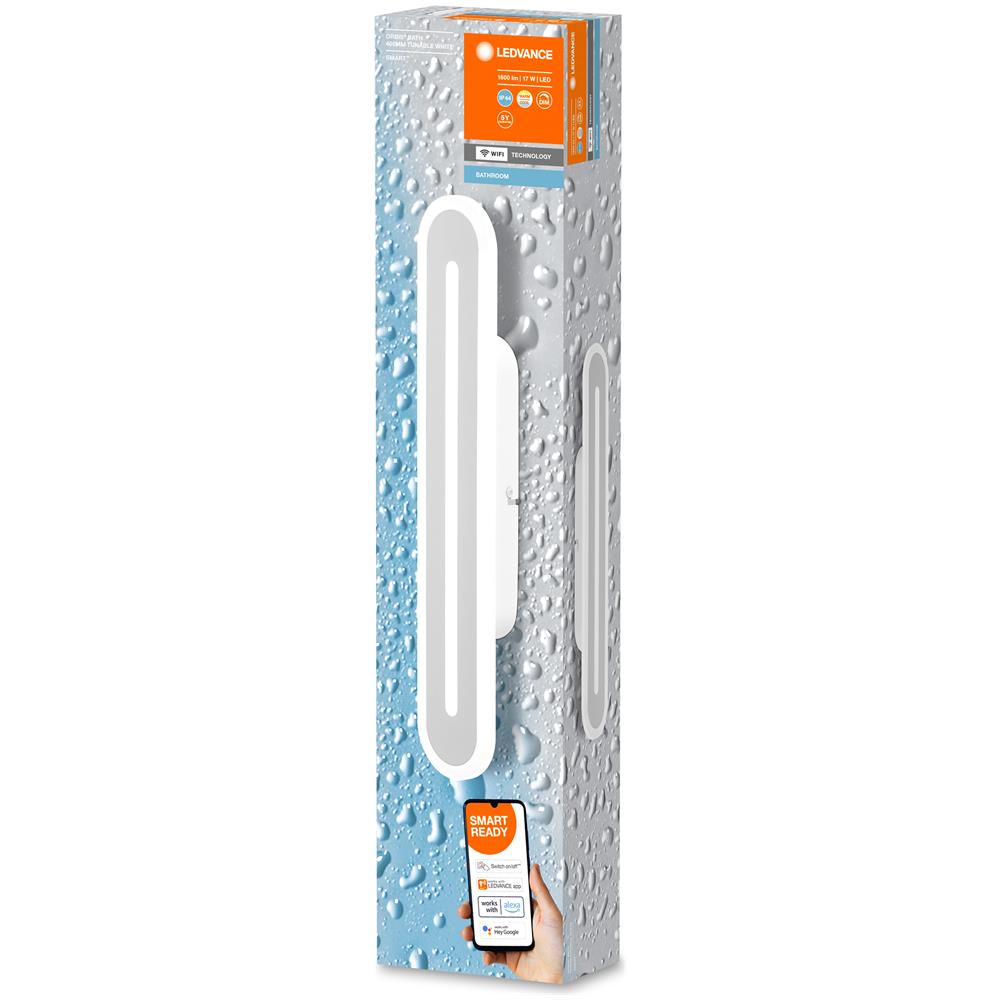 Ledvance Apparecchio Di Illuminazione: Per Soffitto, Bathroom Decorative Ceiling And Wall With Wifi Technology / 17 W, 220…240 V, Ampiezza Fascio Luminoso: 110, Tunable White, 3000…6500 K, Materiale Del Corpo: Steel, Ip44 - Foto 1