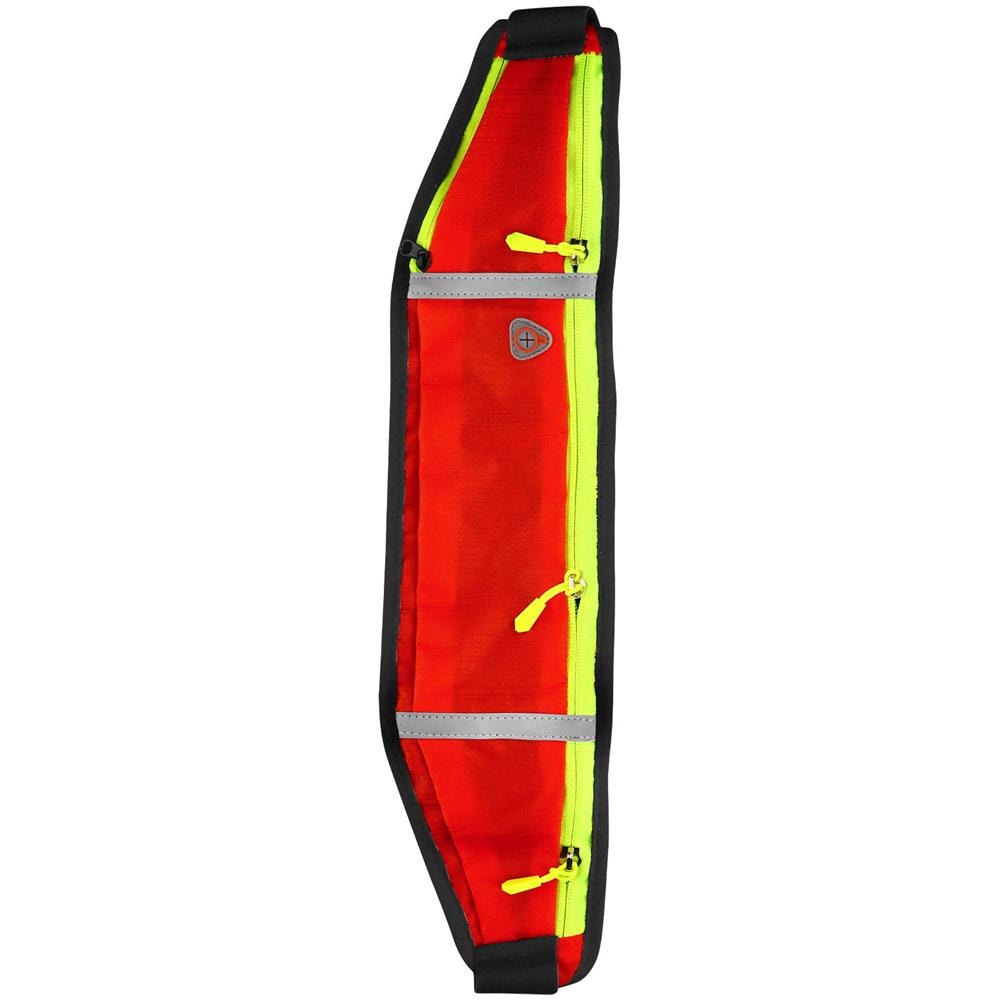 Marsupio Sportivo Regolabile In Vita Chiusura Fibbia Banda Riflettente Arancione - Foto 1