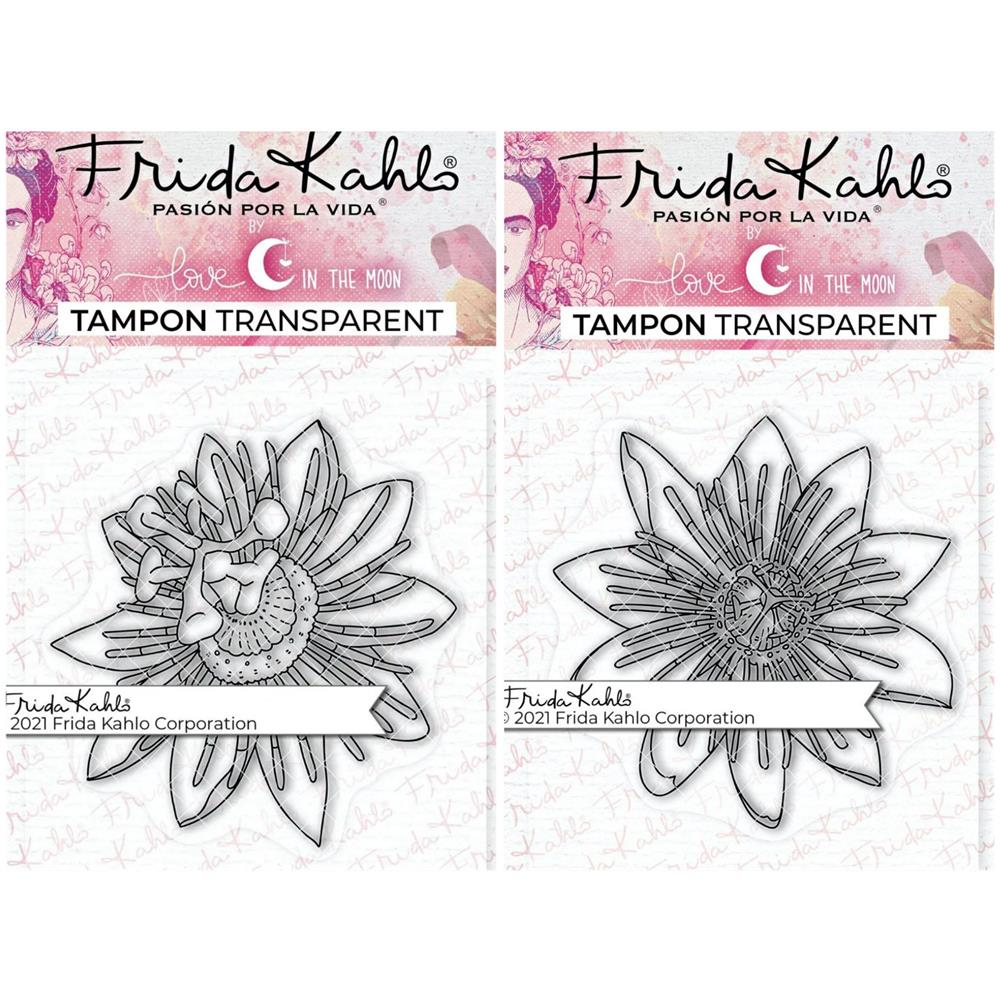 2 Francobolli Trasparenti - Passiflora 1 + Passiflora 2 - 9,5 X 6,5 Cm - Foto 1