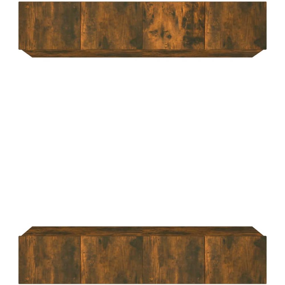 Mobili Tv 4 Pz Rovere Fumo 80x30x30 Cm In Legno Multistrato - Foto 2