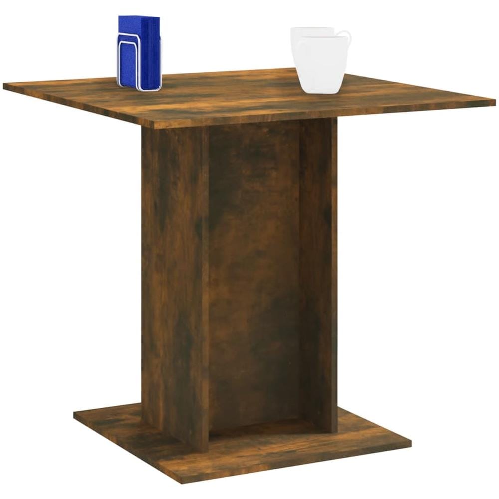 Tavolo Da Pranzo Rovere Fumo 80x80x75 Cm Legno Multistrato - Foto 3