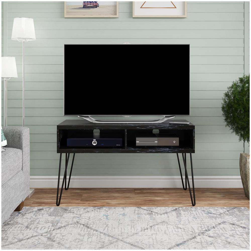 Athena Porta Tv A 2 Vani In Mdf Marmo Nero - Foto 6