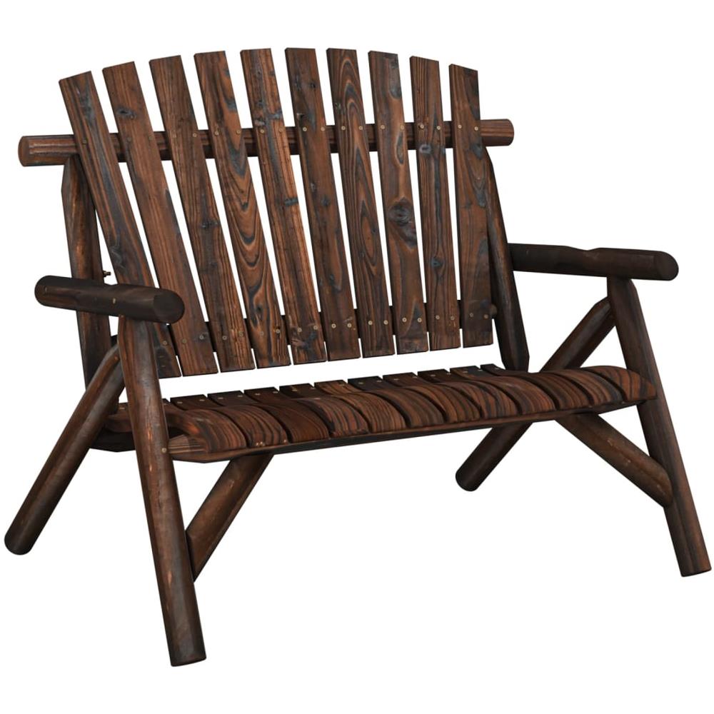 Panca Giardino 2 Posti 119x85x98cm Legno Massello Abete Rosso - Foto 1