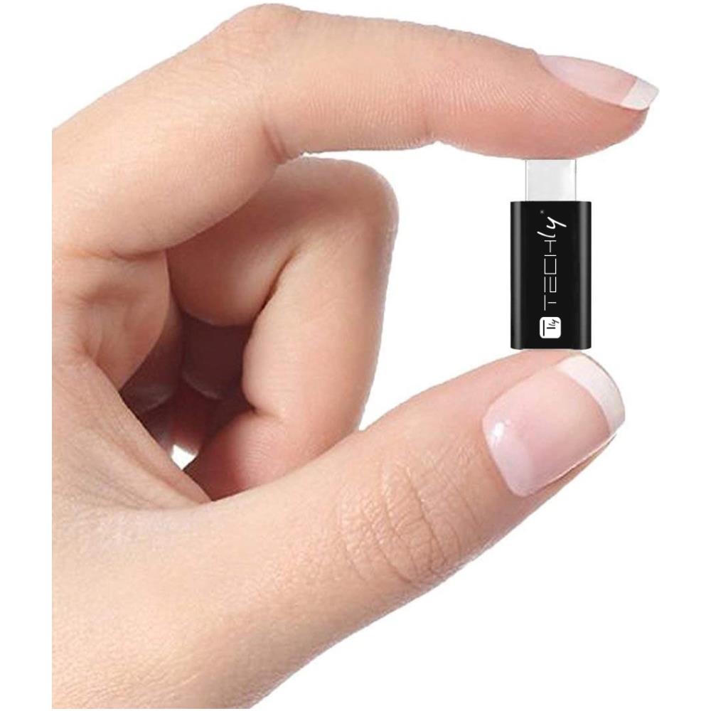 IADAP USBC-MBKT adattatore per inversione del genere dei cavi Micro-USB Nero - Foto 2