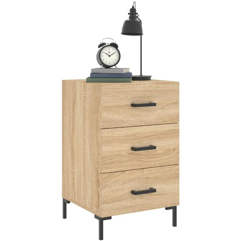 Comodino Rovere Sonoma 40x40x66 Cm In Legno Multistrato - Foto 3