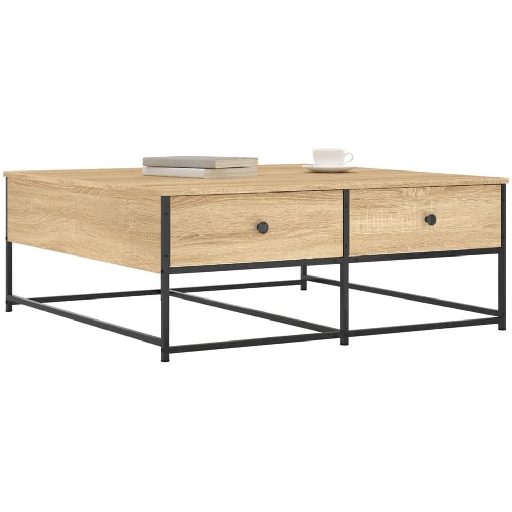 Tavolino Da Salotto Rovere Sonoma 100x99x40cm Legno Multistrato - Foto 3