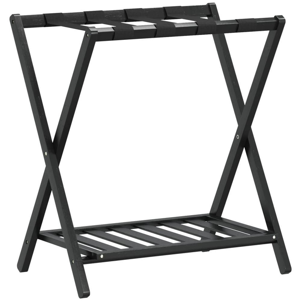 Portabagagli Nero 68x38x58 Cm In Bambù - Foto 1
