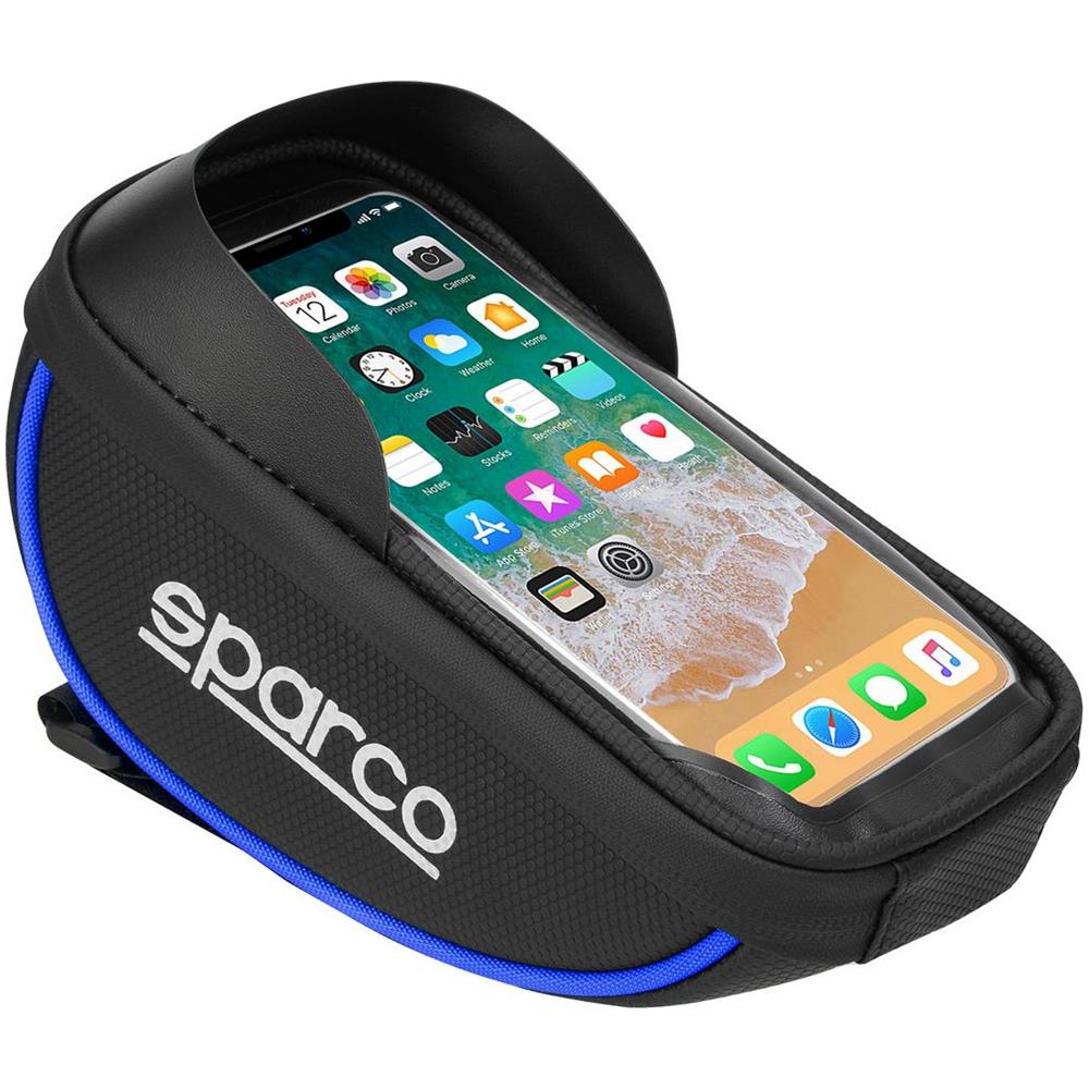 Borsa Blu Porta Cellulare Per Bici In Microfibra Impermeabile Con Touchscreen E Cerniera Doppia - Foto 1