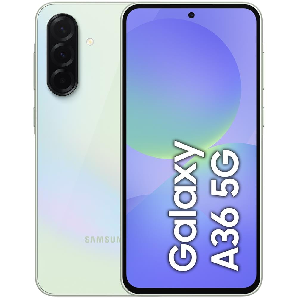 Galaxy A36 5G AI 128GB 6GB Ram Display 6.7” Super AMOLED Main Camera 50MP NanoSIM + eSIM USB Type-C Snapdragon 6 Gen 3 Android 15 5000 mAh Awesome Lime Europa - Foto 1