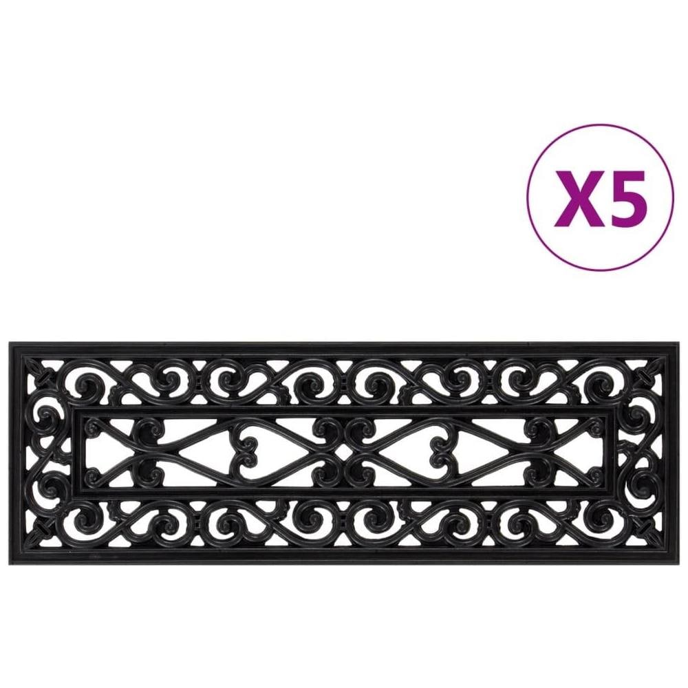 Tappetino per Scale 5 pz 25x75 cm in Gomma - Foto 1