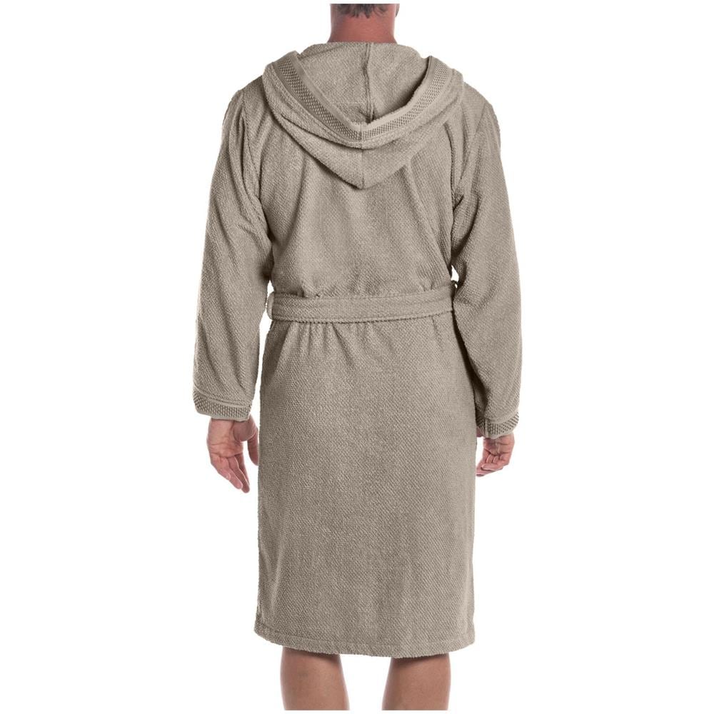 Accappatoio Con Cappuccio Spugnissima Gim In Cotone Colore Grigio Misura Xlxxl - Foto 2