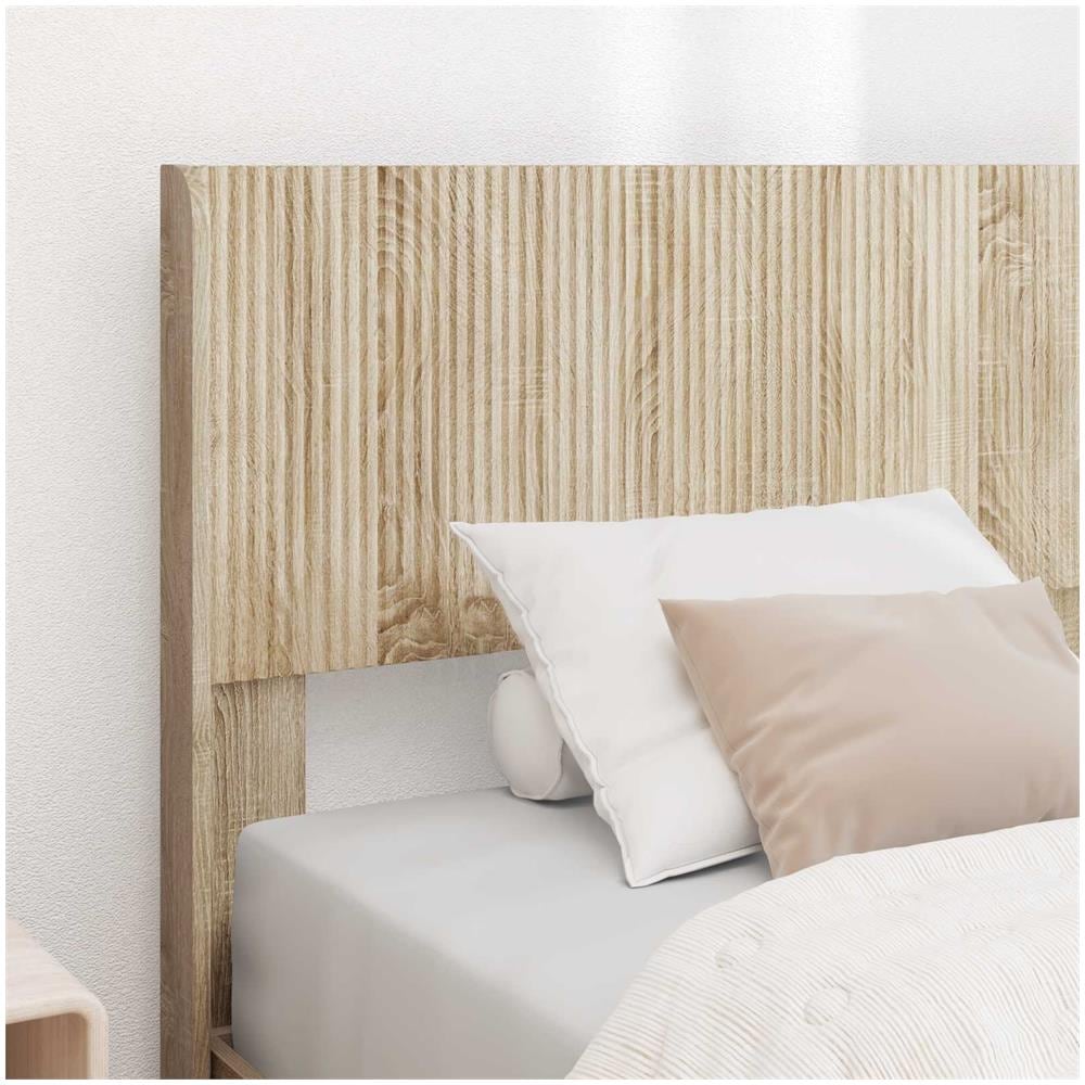 Struttura del letto con stoccaggio e testata Rovere Sonoma - Foto 2