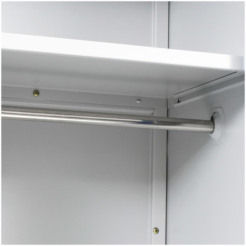 Armadietto Con 2 Ante In Metallo 90x40x180 Cm Grigio E Blu - Foto 2