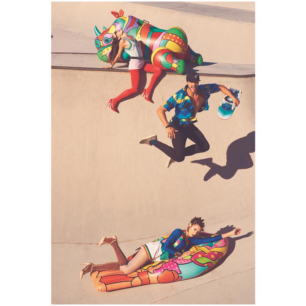 Materassino Cono Gelato In Pvc, Da 188x95 Cm Multicolore - Foto 2