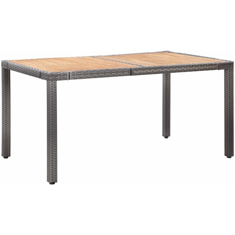 Set Da Pranzo Per Esterni 7 Pz Con Cuscini In Polyrattan Grigio - Foto 2