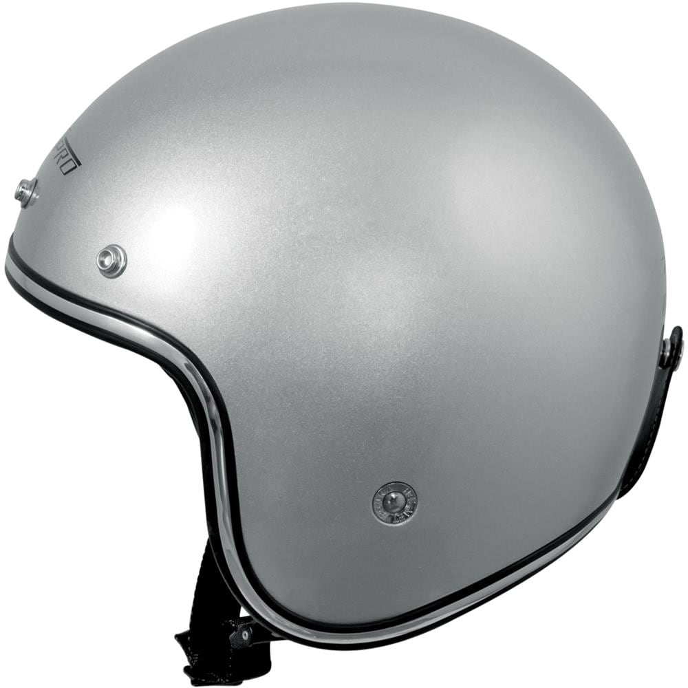 Casco Moto Jet Omologato Ece 22-05 Argento Custom Scooter Naked Style Tg. l - Foto 5