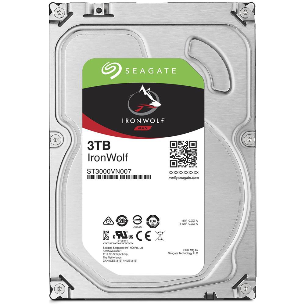 Nas Hdd Ironwolf 3tb St3000vn007 5900 Rpm, 3,5"", Sata, 64 Mb - Foto 1