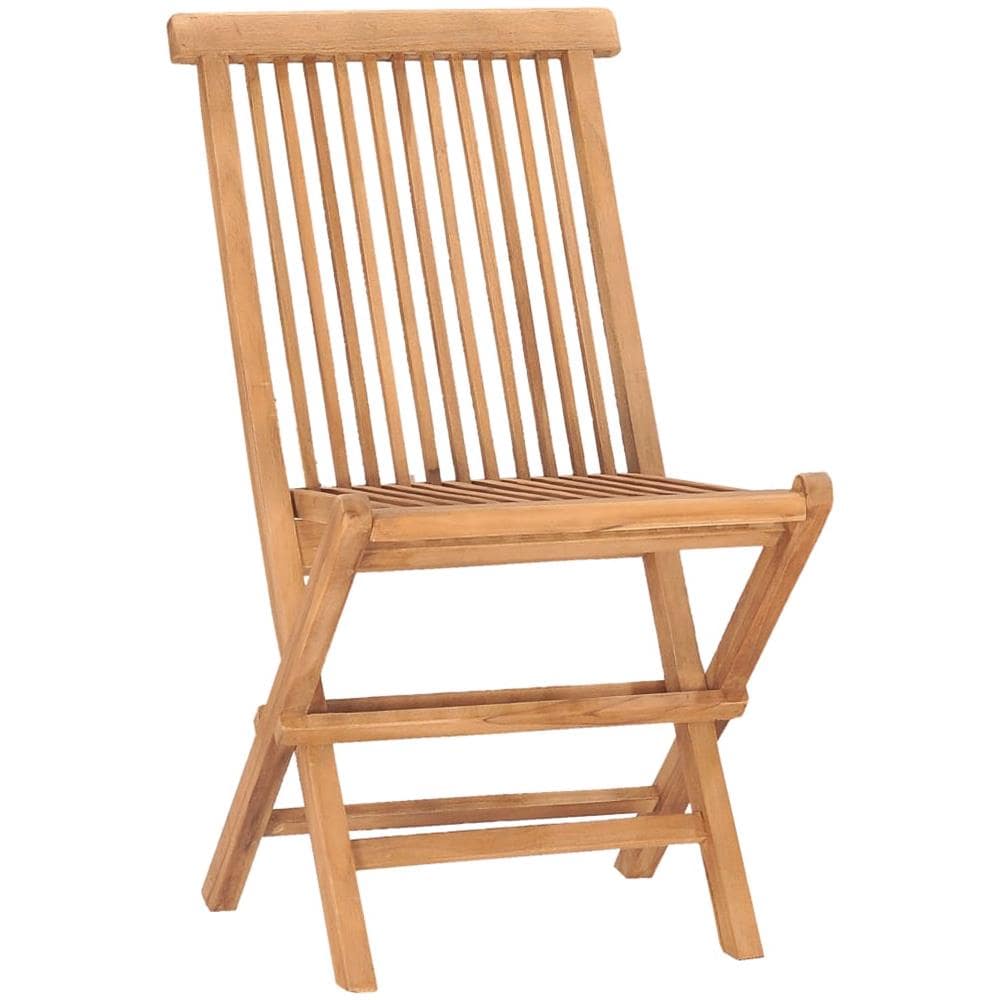 Set Da Pranzo Da Giardino 5 Pz Pieghevole In Massello Di Teak - Foto 8