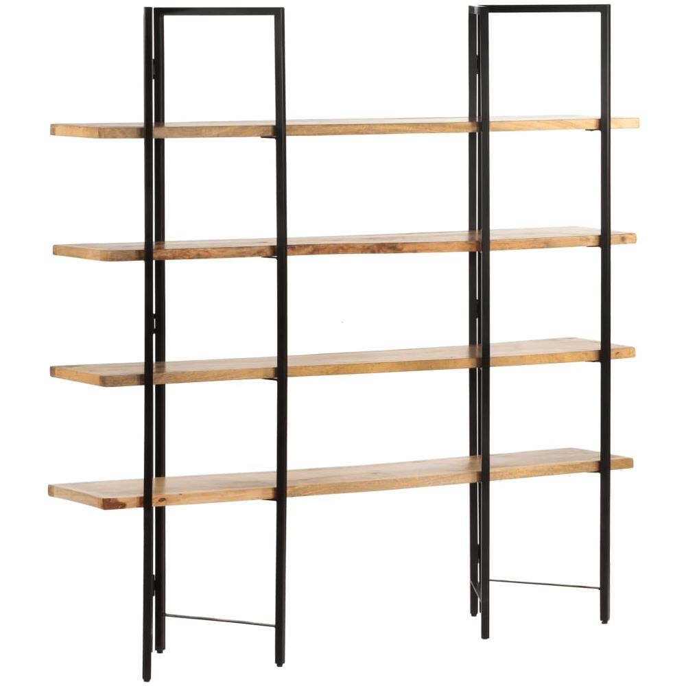 Libreria a 4 Livelli 160x35x160 cm in Legno Massello di Mango - Foto 1