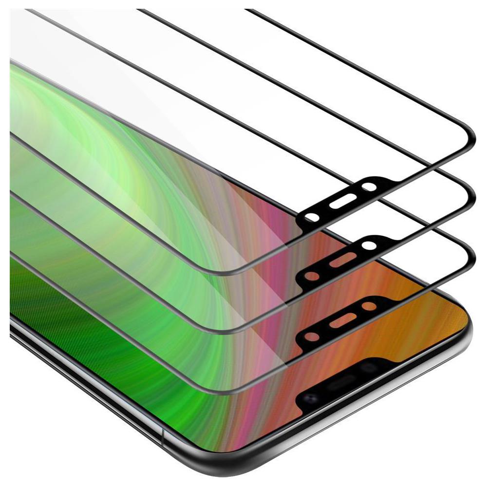 3x Pellicola Armatura A Schermo Intero Compatibile Con Vivo Y81i In Trasparente Con Nero - 3x Vetro Temperato (tempered) Di Protezione Del Display In Durezza 9h Con 3d Touch - Foto 1