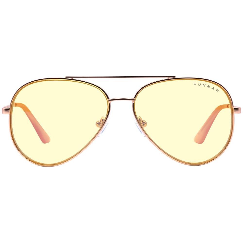 Occhiali Videogiochi E Computer | Modello: Maverick, Colore Del Cornice: Rose Gold, Tinta De Lenti: Ambra (blocca 65% Luce Blu E 100% Uv Luce) | Luce Blu Bloccanti | Lente Brevettata - Foto 1